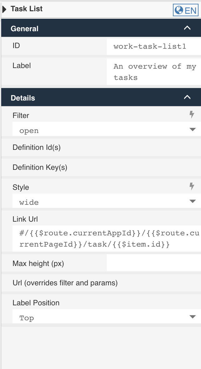 200 task list field type