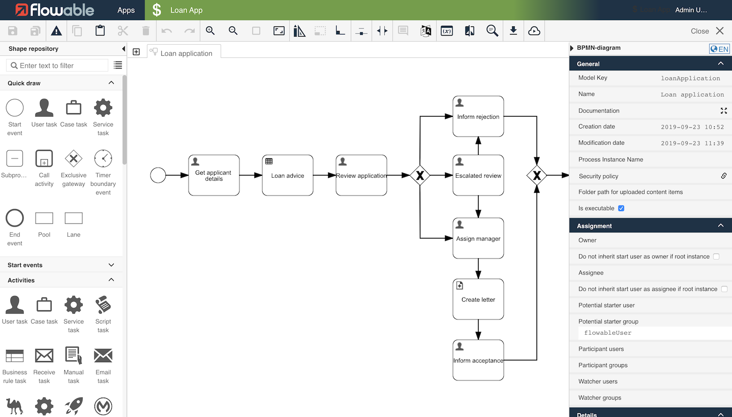 210 design bpmn editor