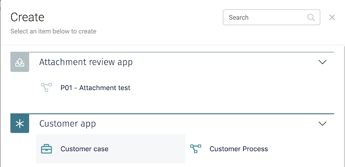 Example Start Case Instance