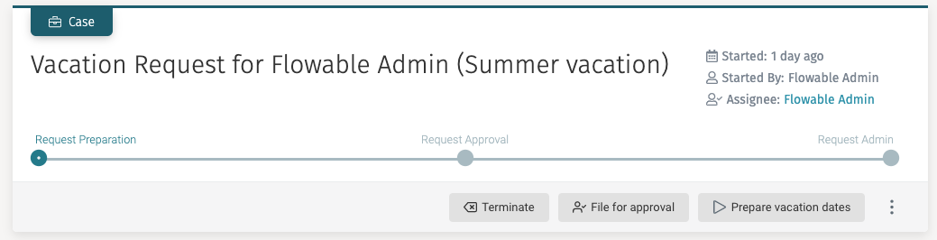 42 work header case stages action buttons