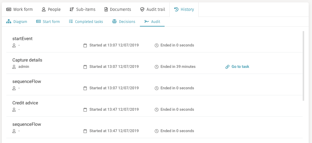 42 work tabs history audit