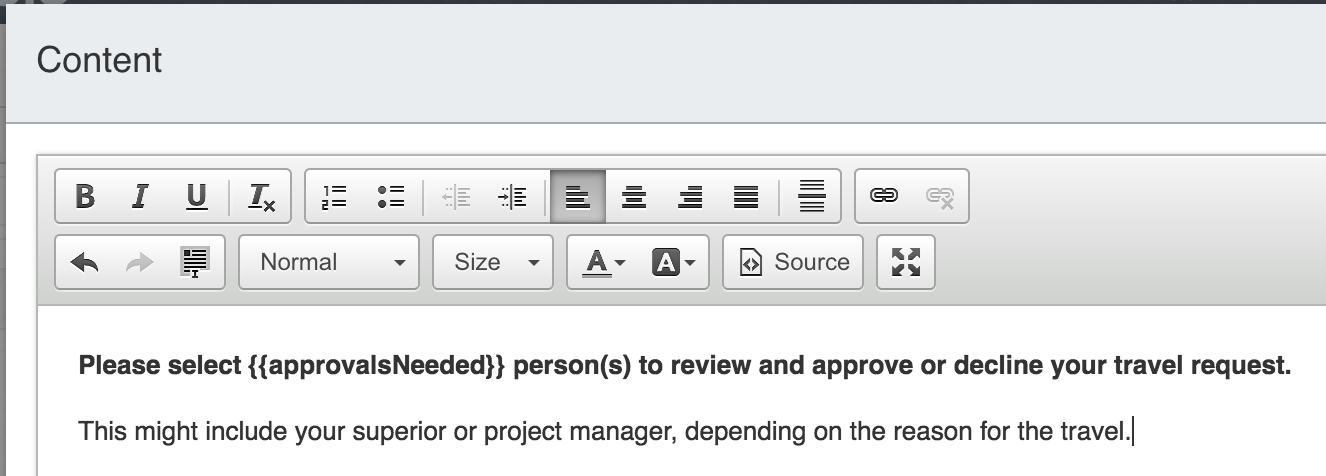 46 select approver content