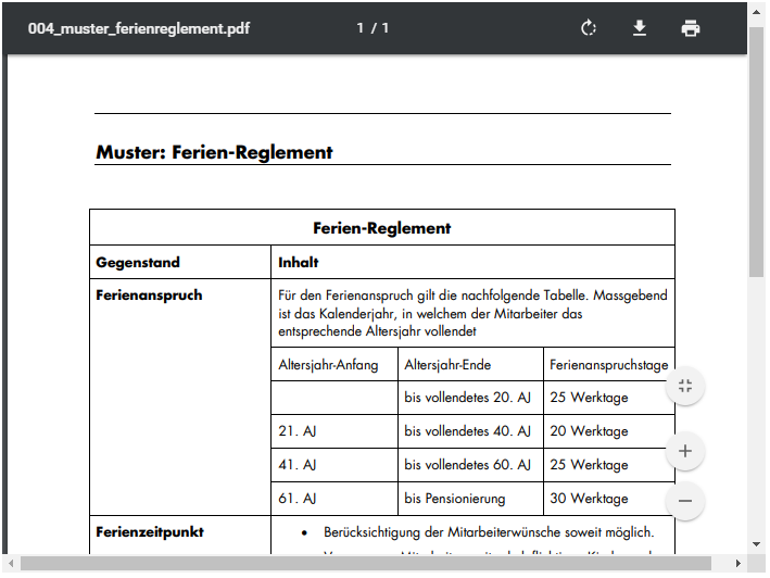 PDF Document component rendered