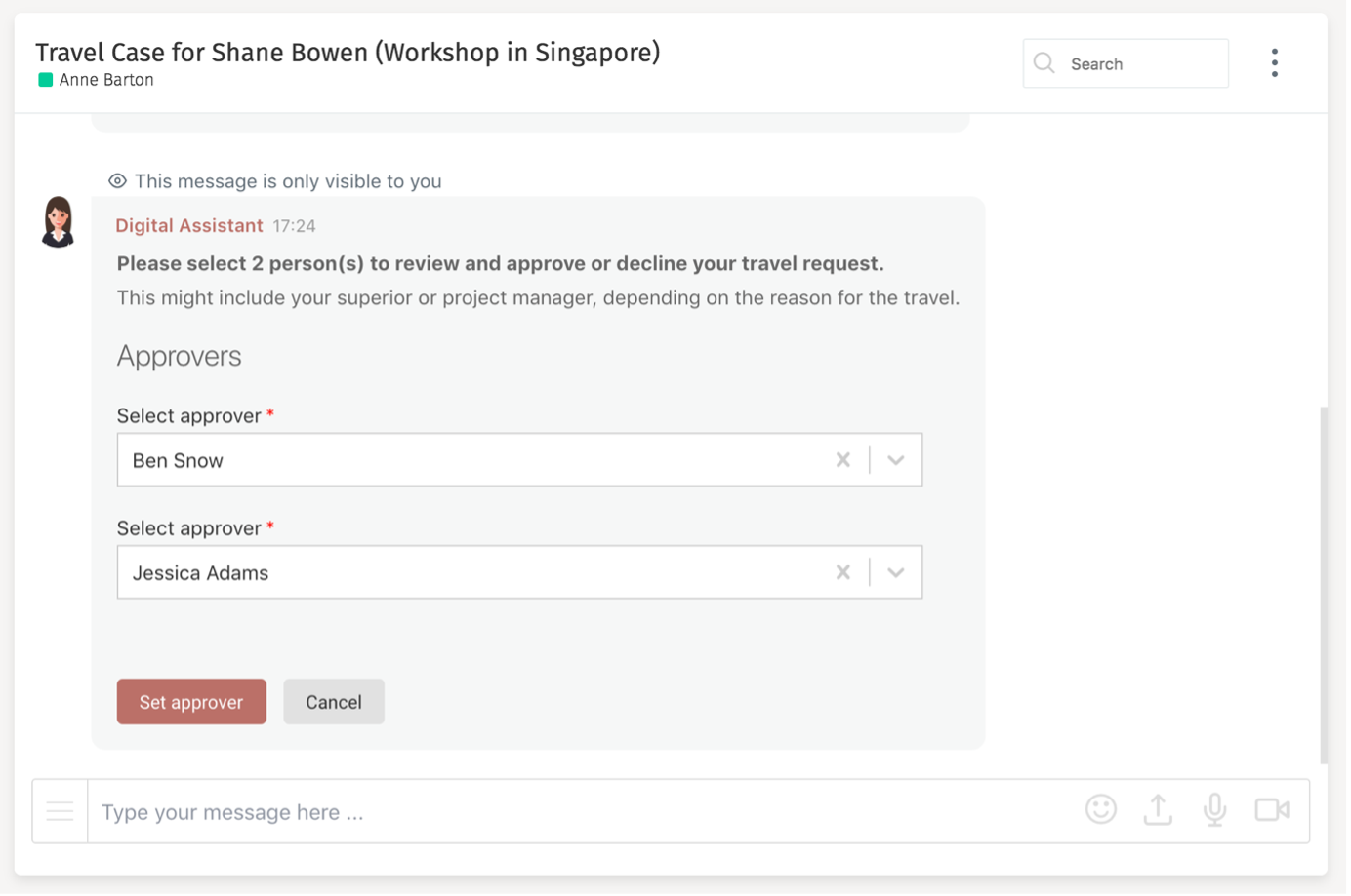 67 conversation with select approvers