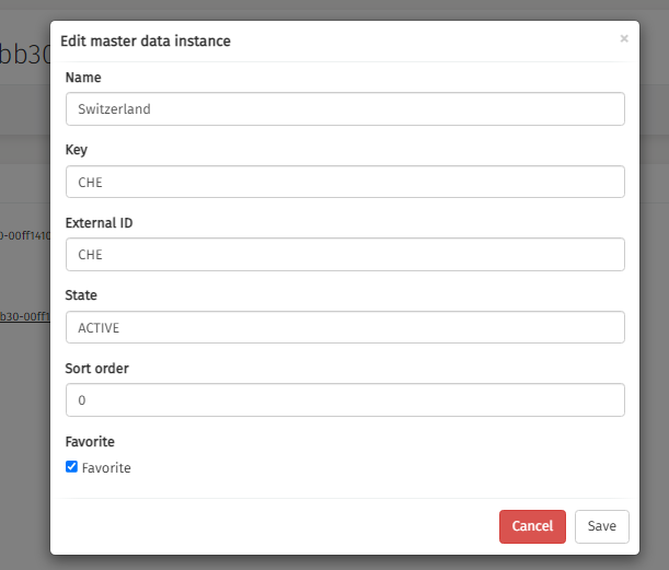 750J update single master data instance
