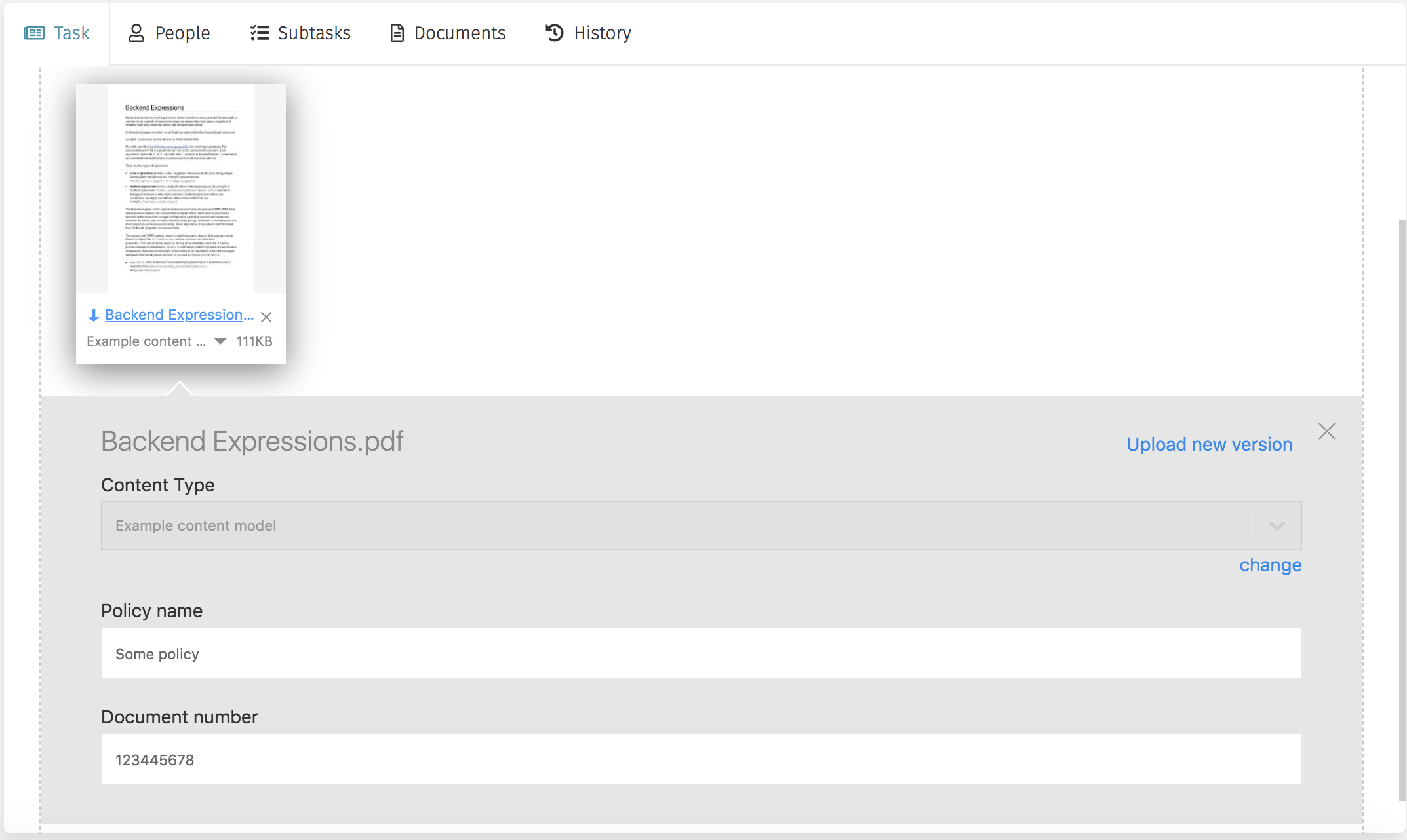 775 task form content