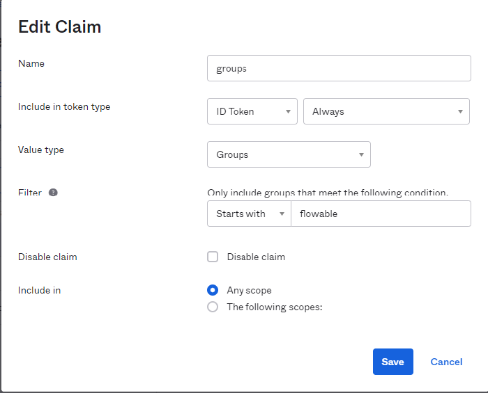 Add Groups Claim to Token