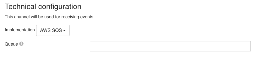 AWS SQS Inbound Channel Technical Configuration UI