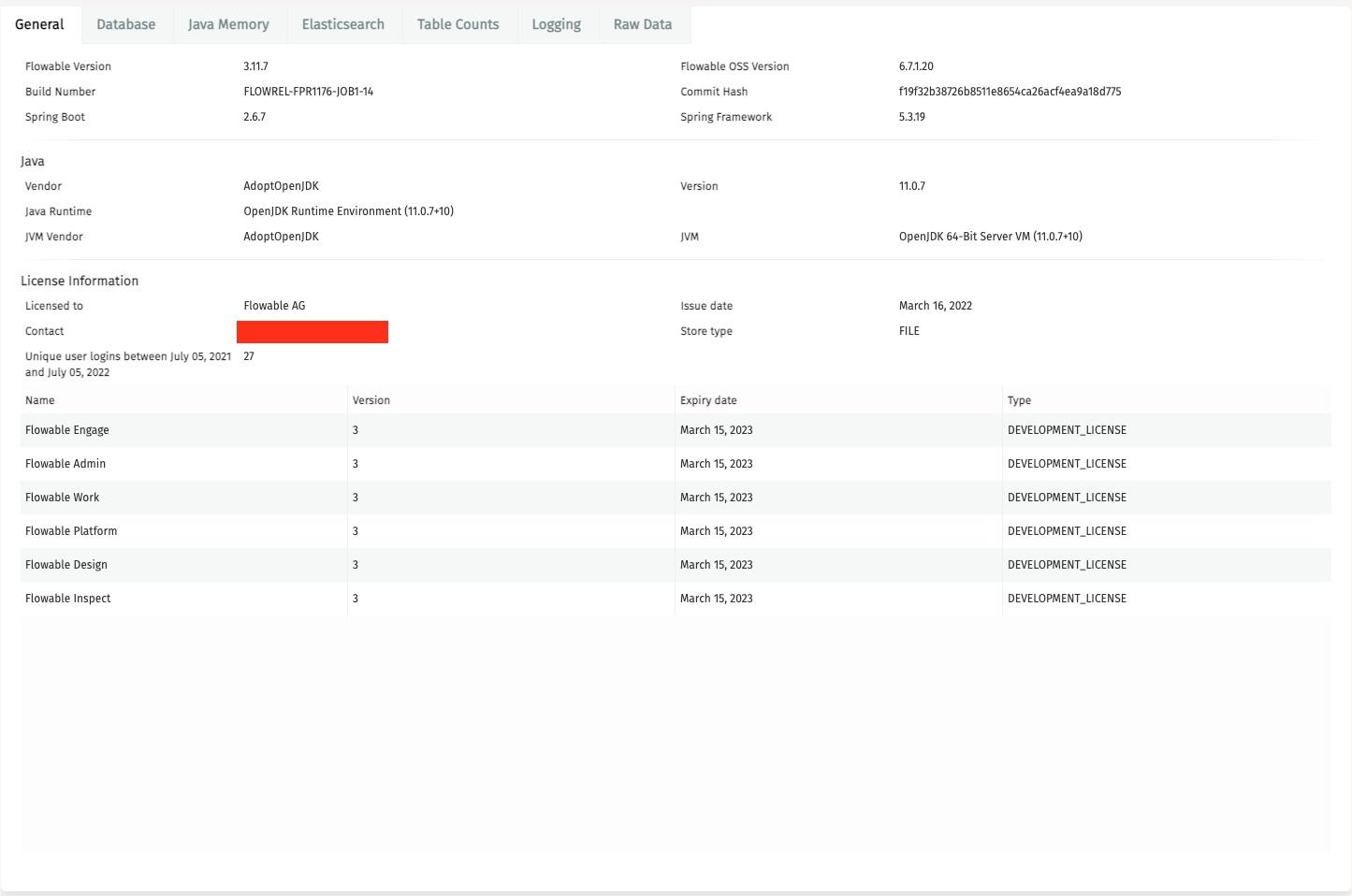 General Information UI