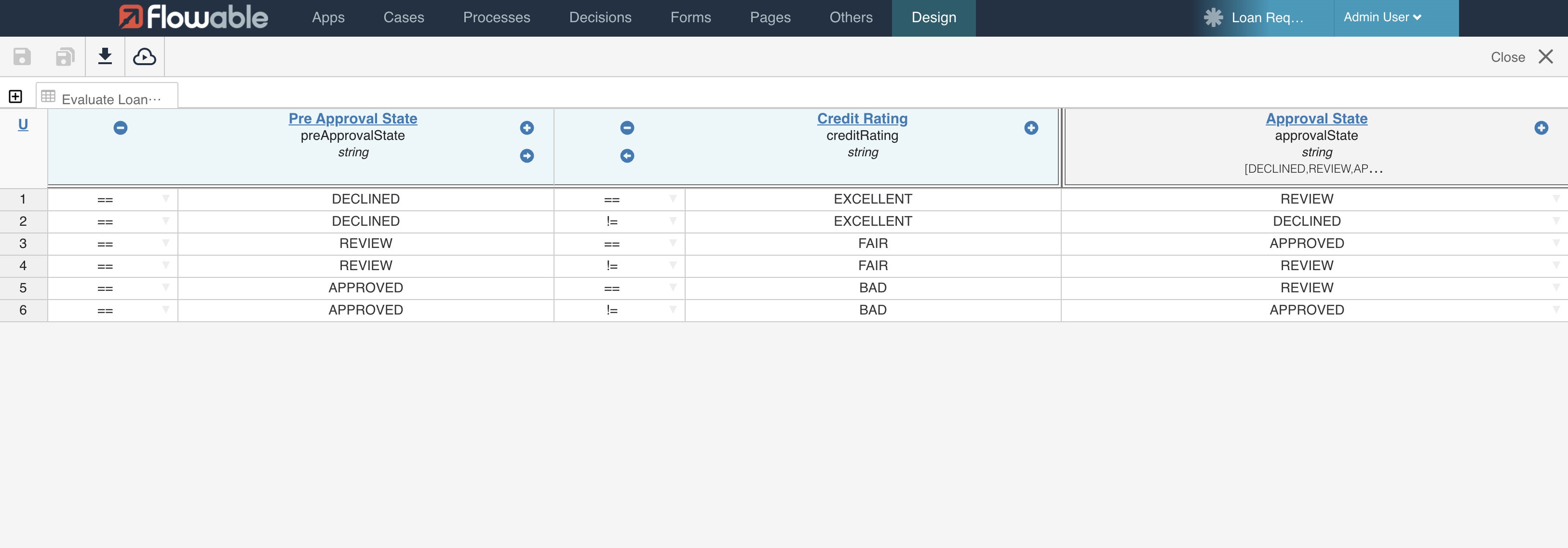 create new decision service decision