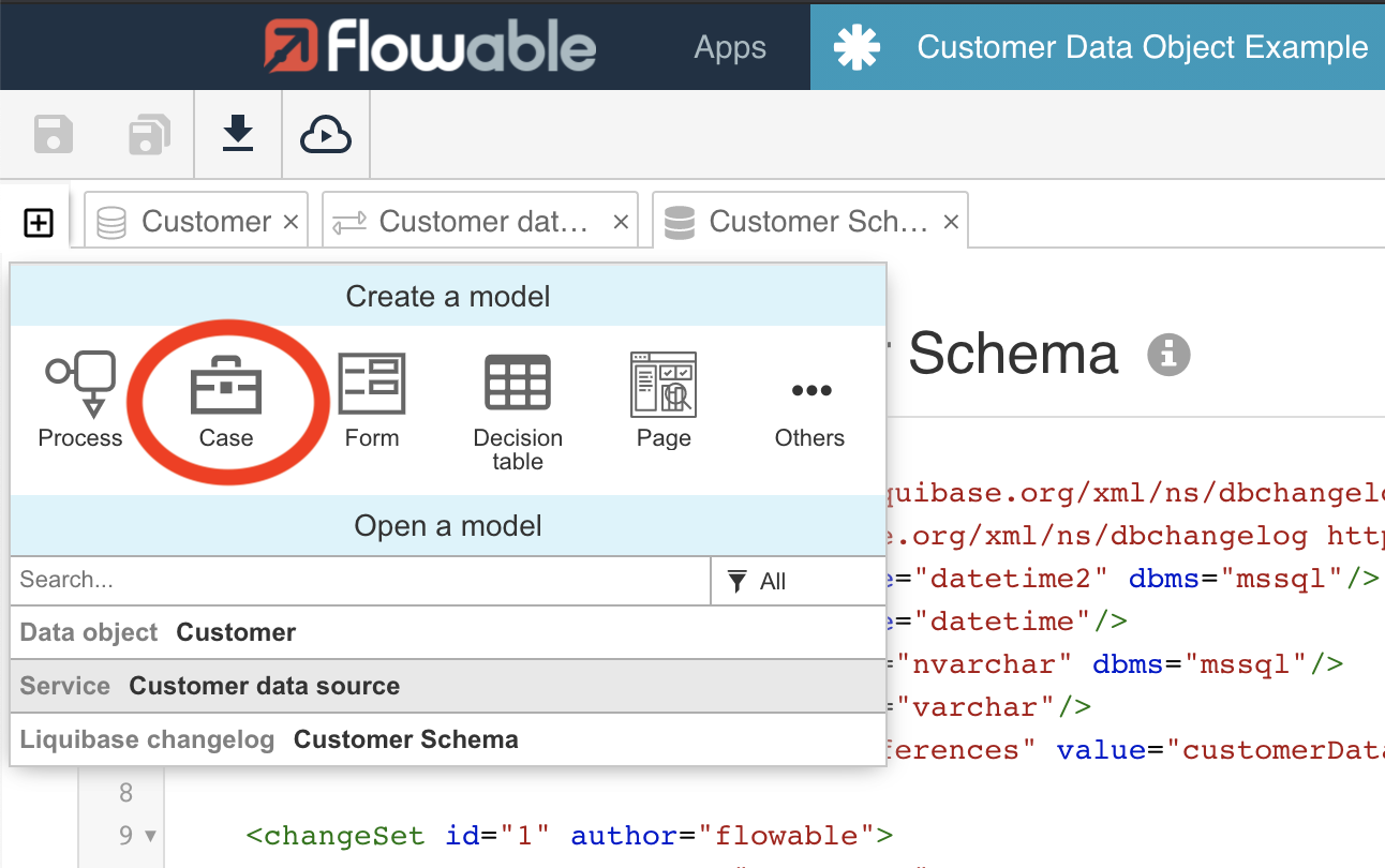 Data Object CMMN Example