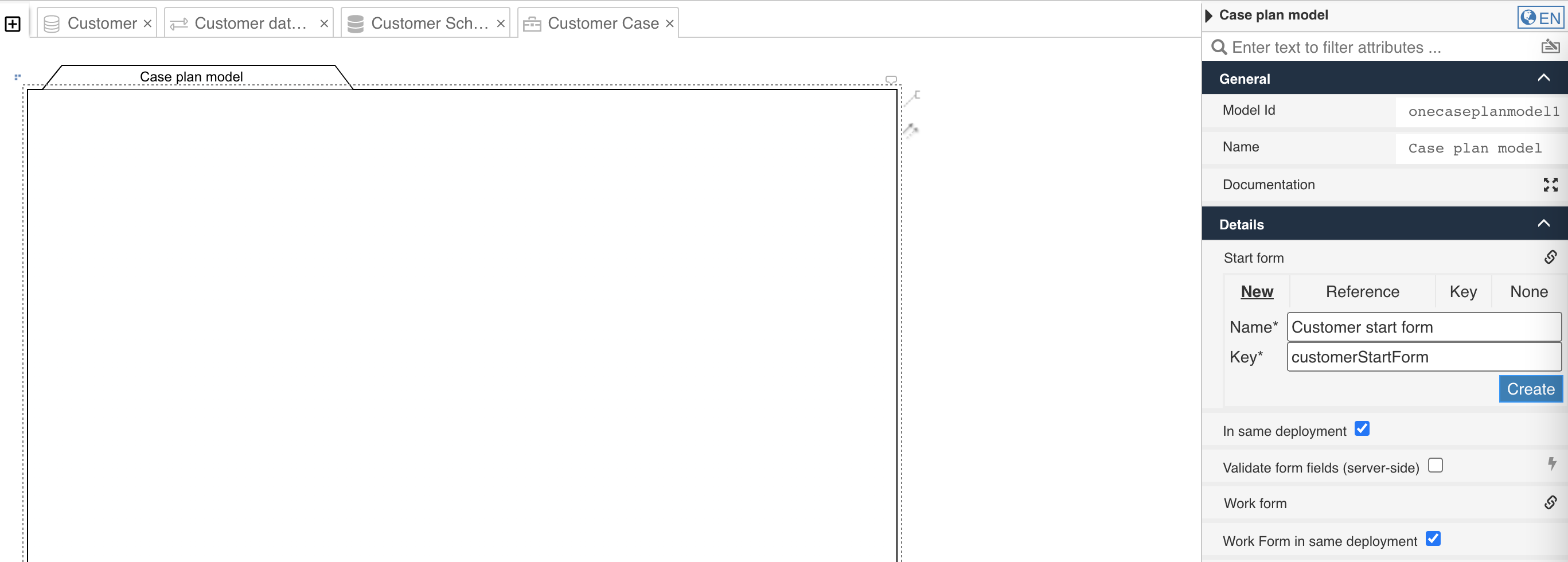 Data Object CMMN Example