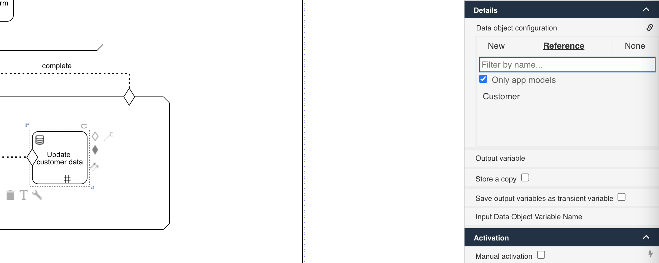 Data Object CMMN Example