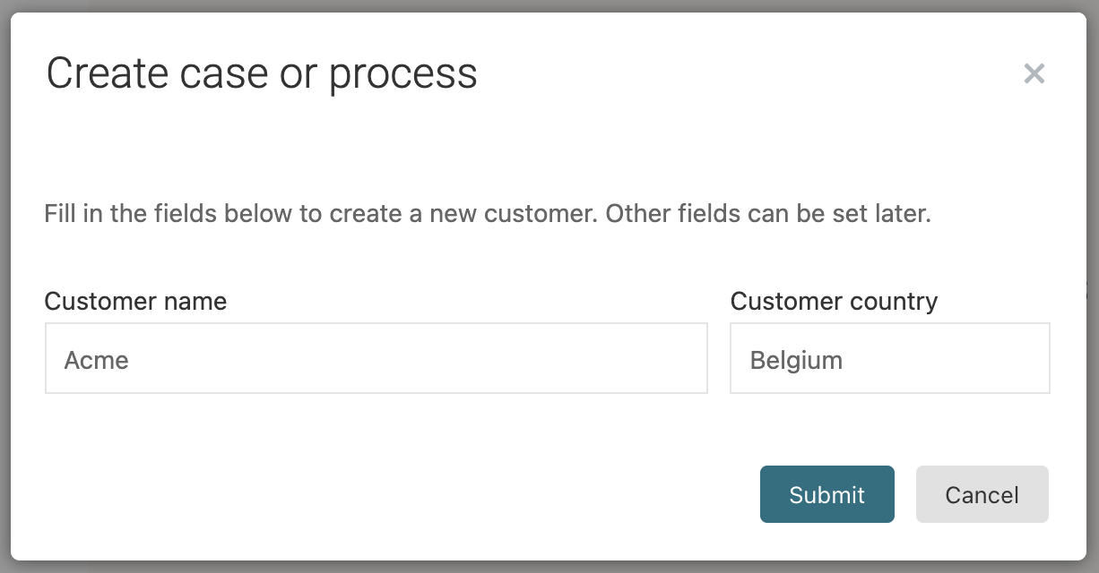 Data Object CMMN Example