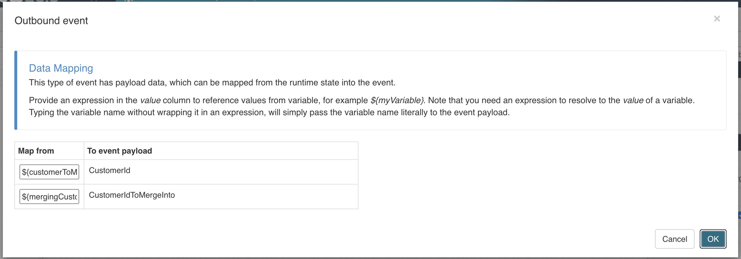 Data Object CMMN Example