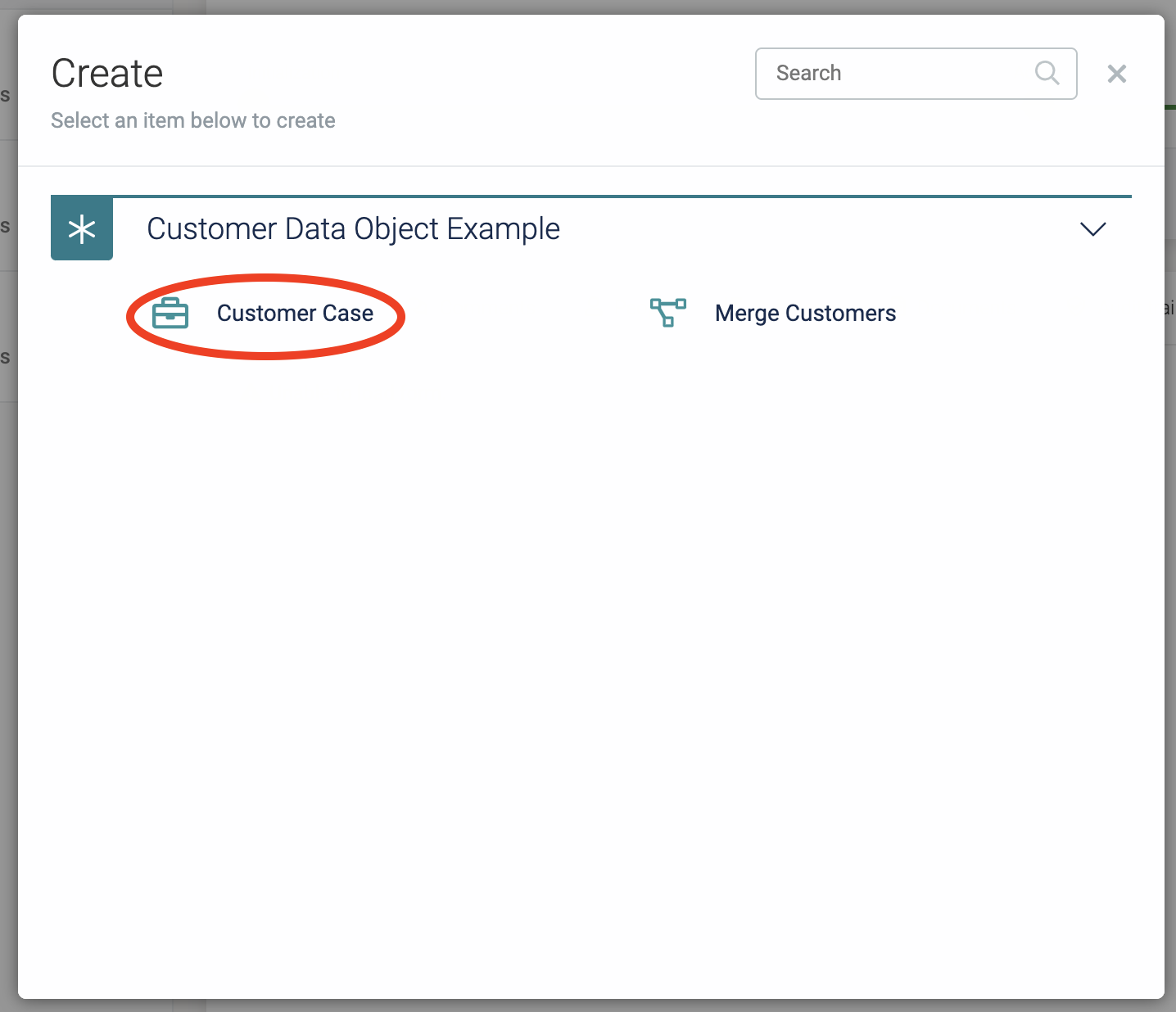 Data Object CMMN Example