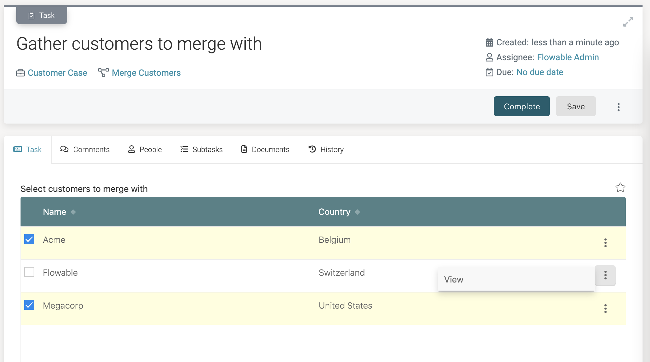 Data Object CMMN Example