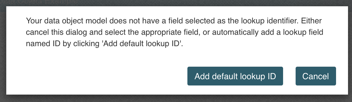 Data object generate lookup id