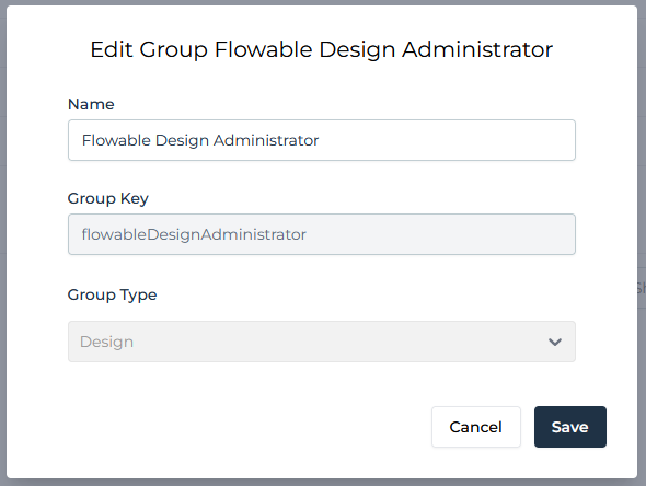 edit group screen