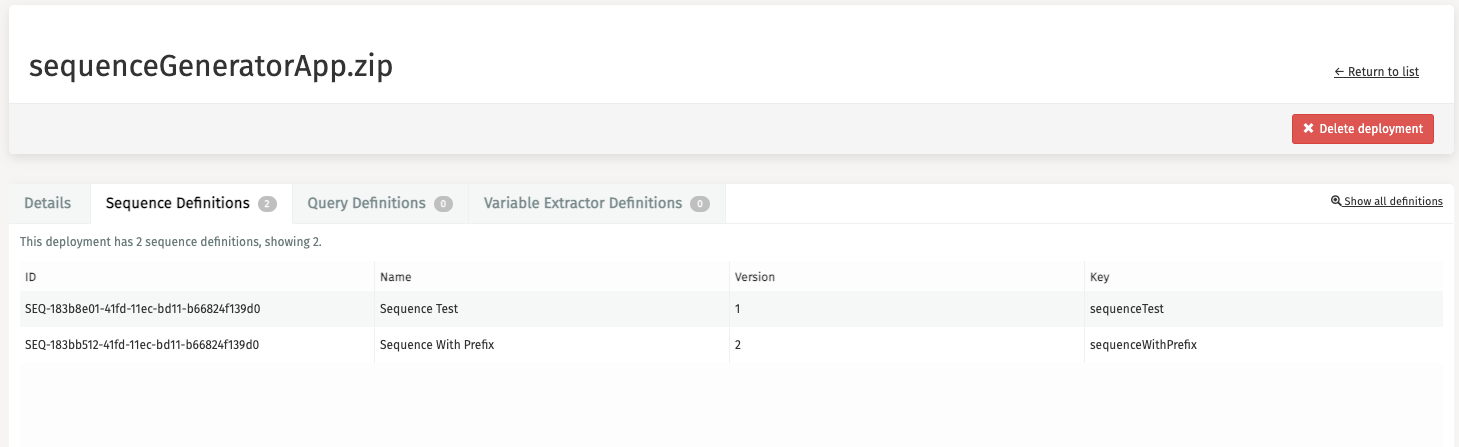 Platform Deployment Sequence Definitions
