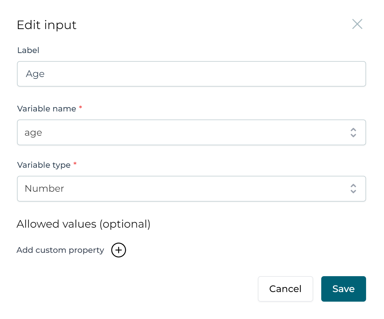 create decision input