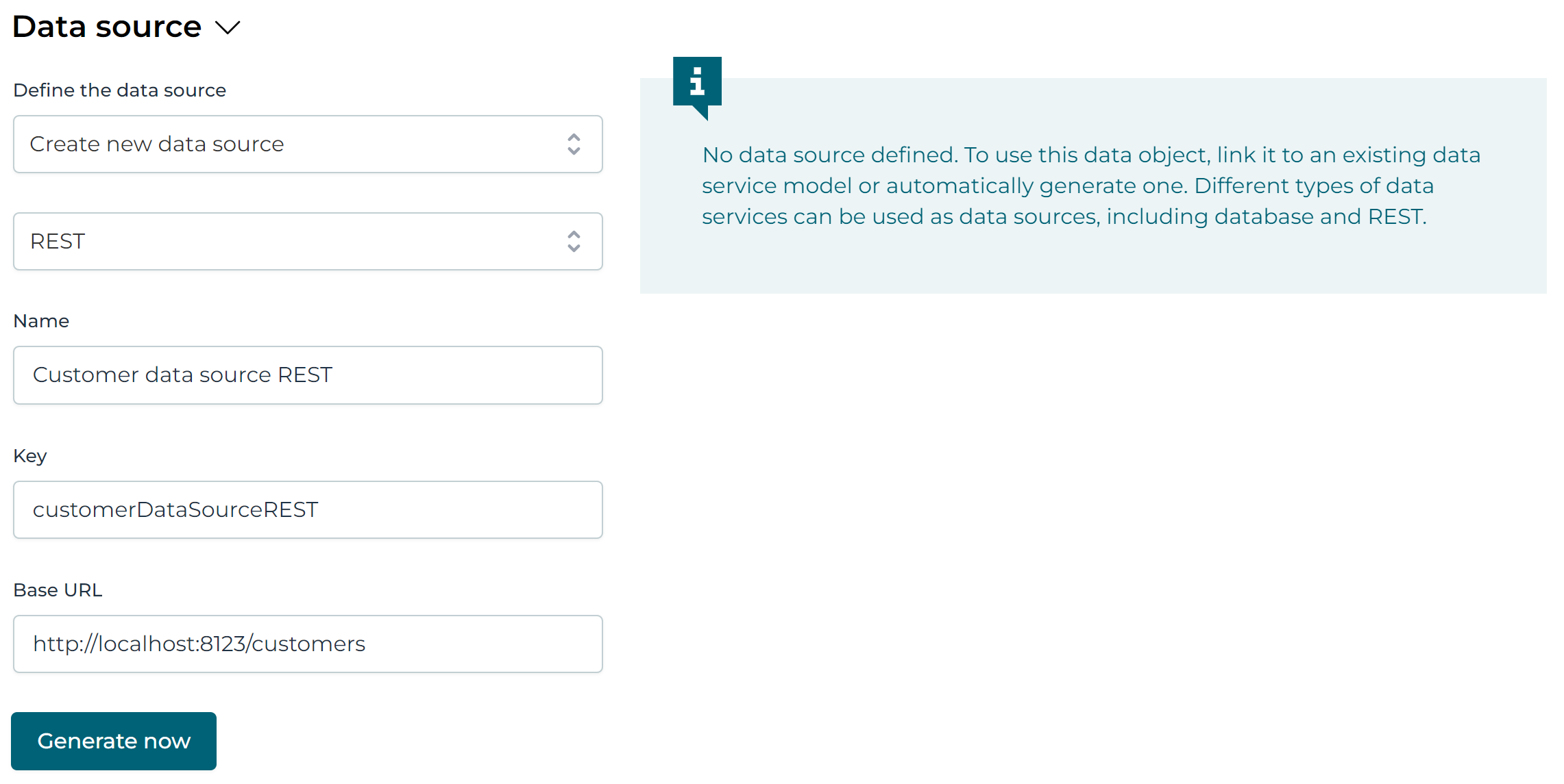Data object REST data source