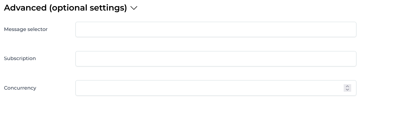 JMS Inbound Channel Advanced Configuration UI