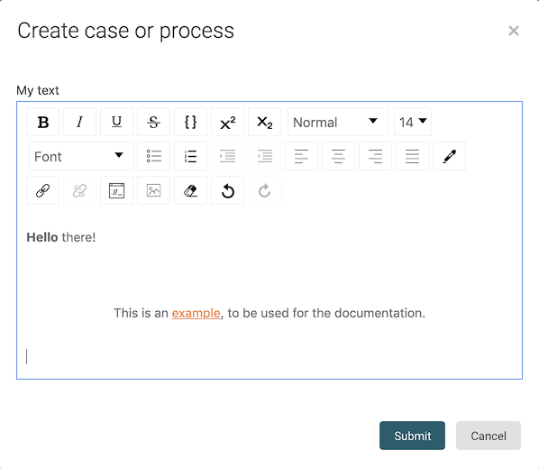 Rich text component at runtime